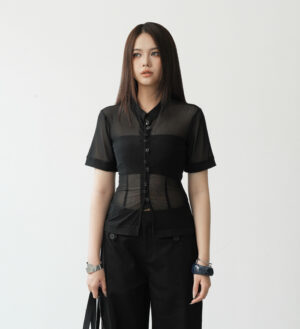 ÁO LƯỚI PHỐI BO ASYM MESH TOP