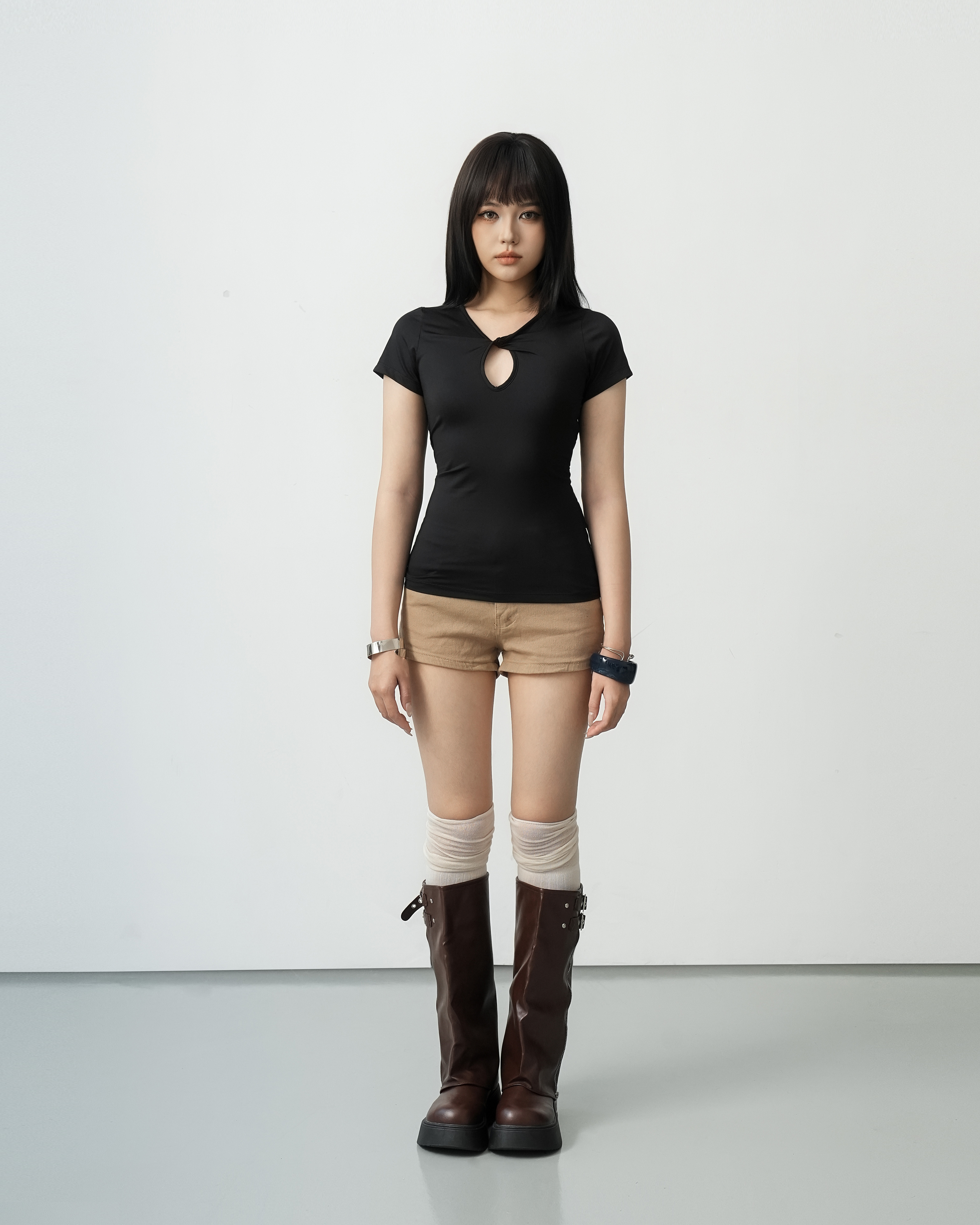 ÁO THUN BODY XOẮN CỔ SOFT TWIST TOP