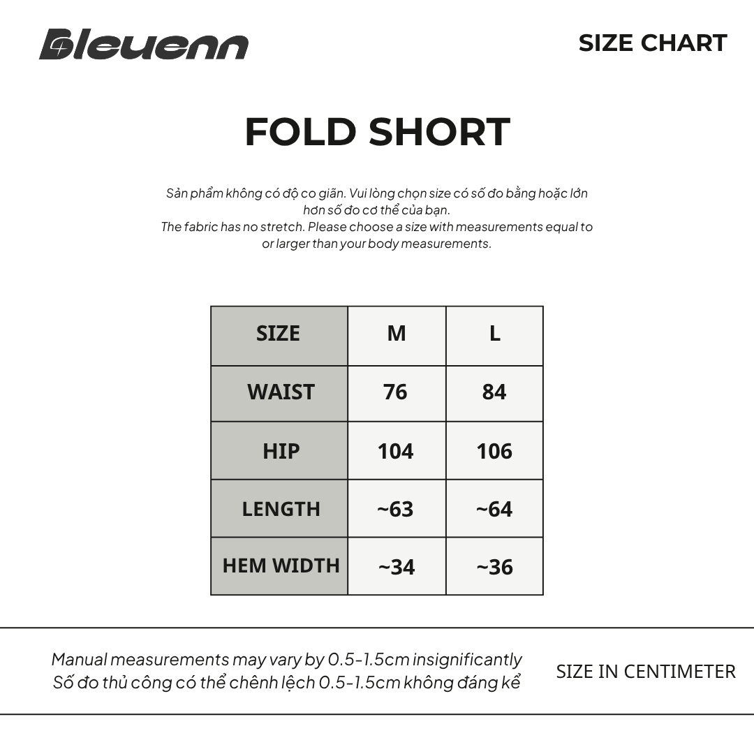 bảng size