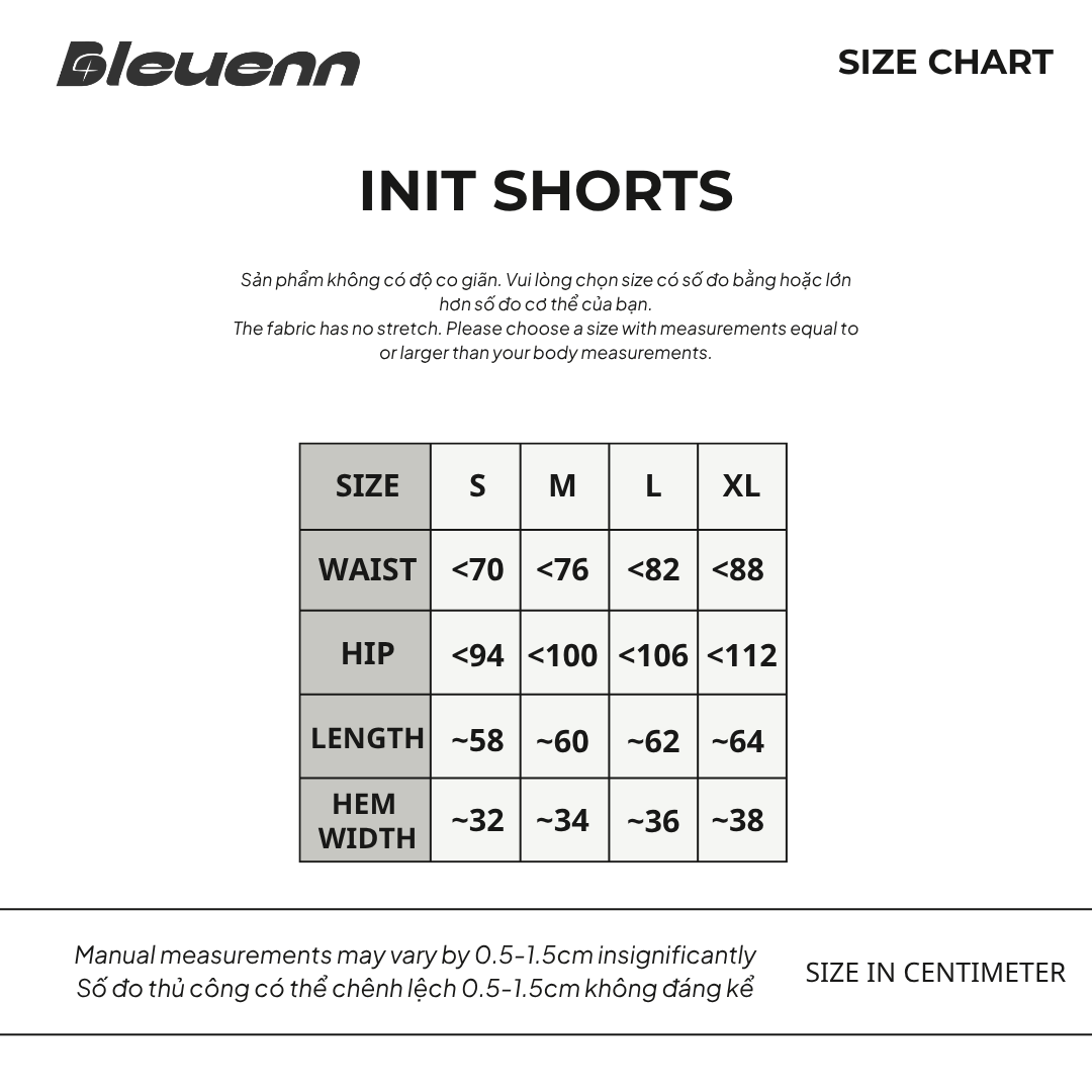 bảng size