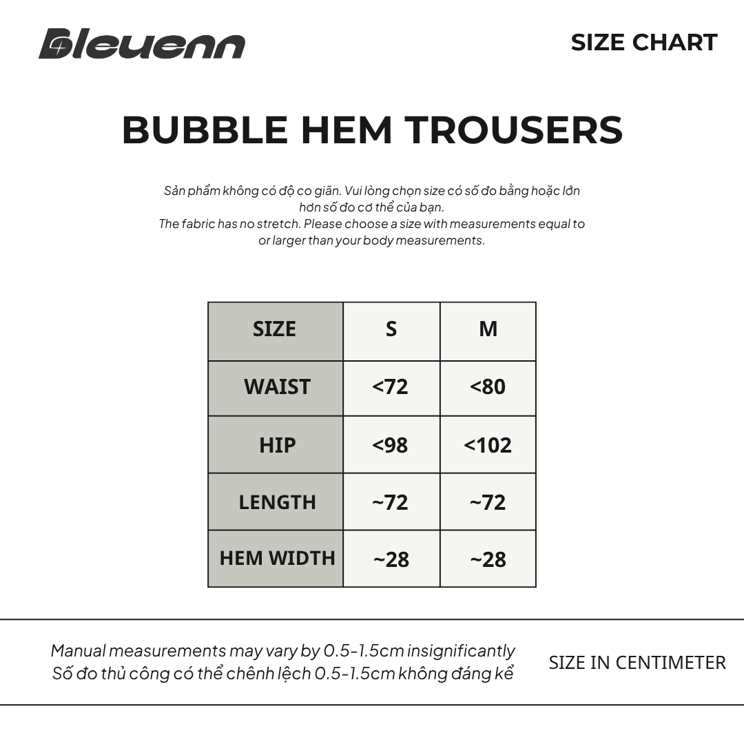 bảng size
